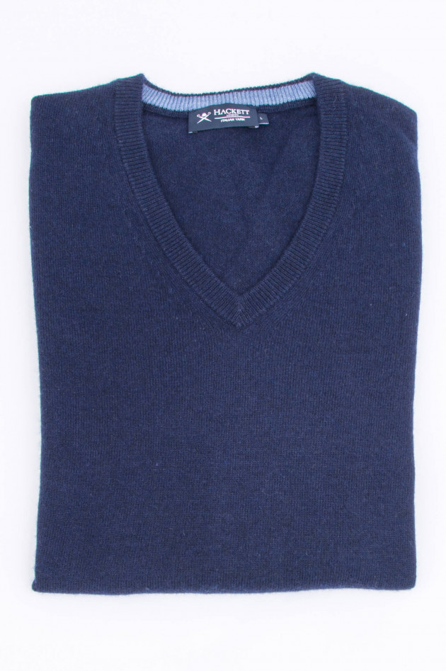 Hackett London Pullover mit V-Ausschnitt in Navy