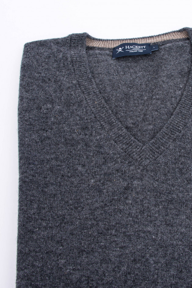 Hackett London Pullover mit V-Ausschnitt in Anthrazit