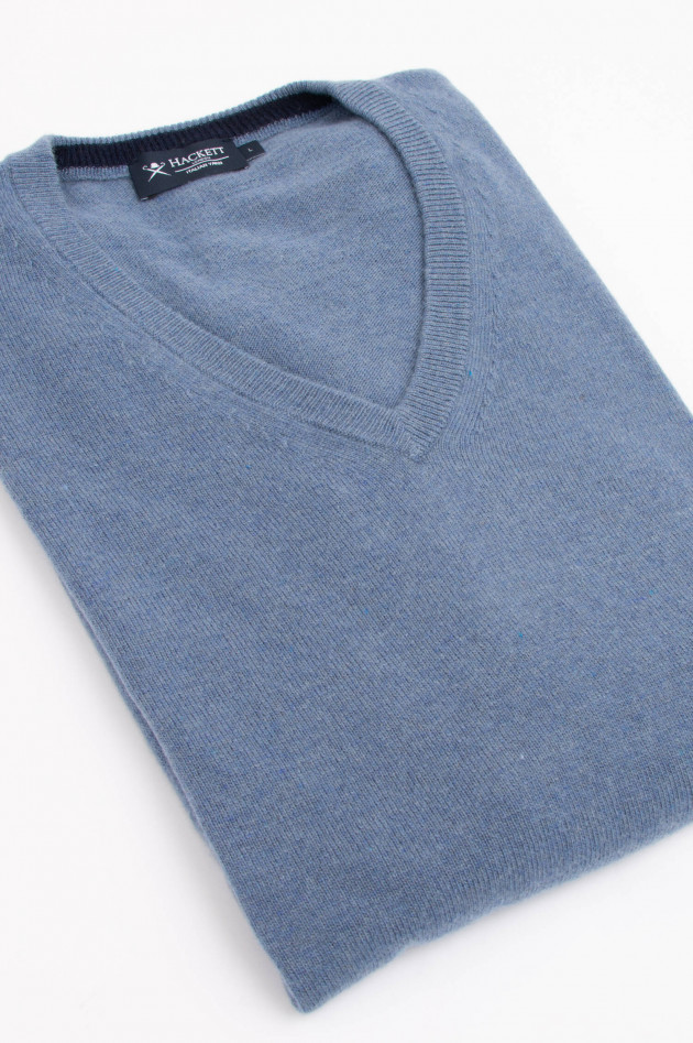 Hackett London Pullover mit V-Ausschnitt in Hellblau