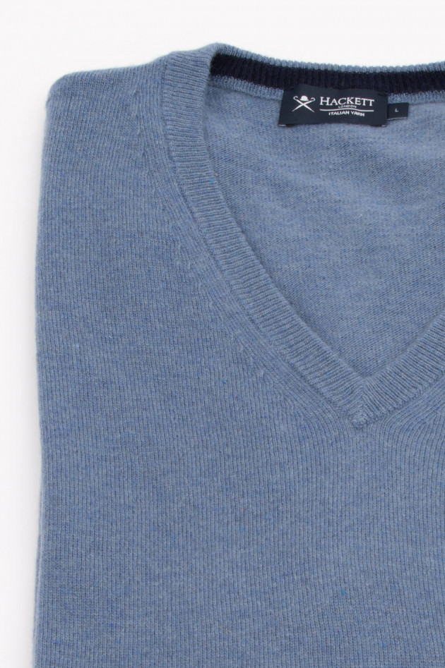 Hackett London Pullover mit V-Ausschnitt in Hellblau