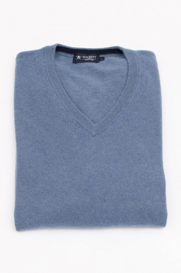 Hackett London Pullover mit V-Ausschnitt in Hellblau