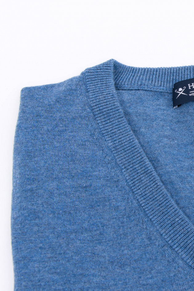 Hackett London Feinstrickpullover in Meeresblau