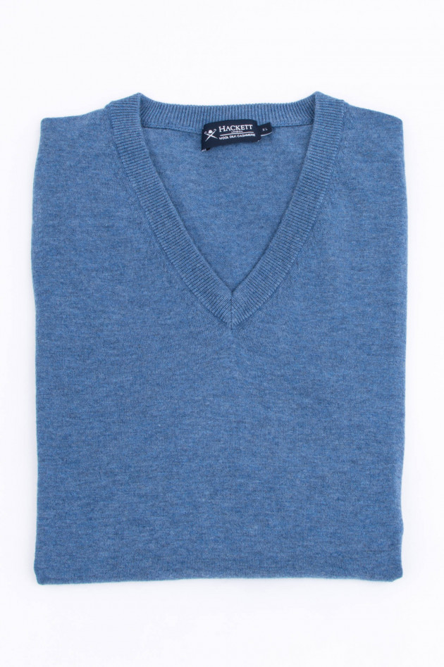 Hackett London Feinstrickpullover in Meeresblau