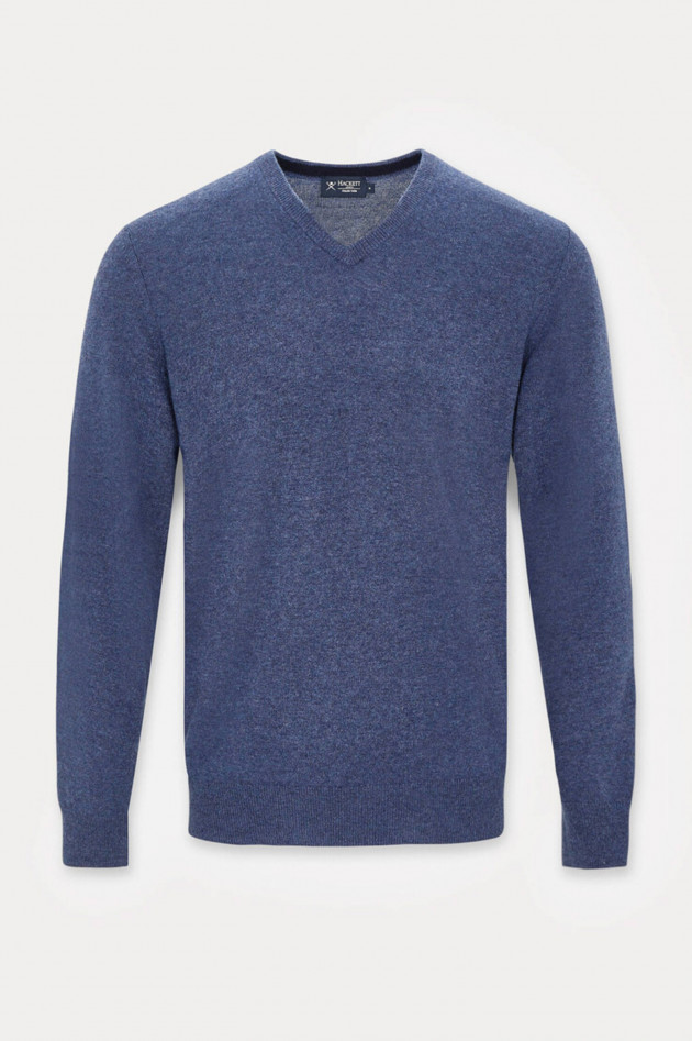 Hackett London Pullover mit V-Ausschnitt in Blau