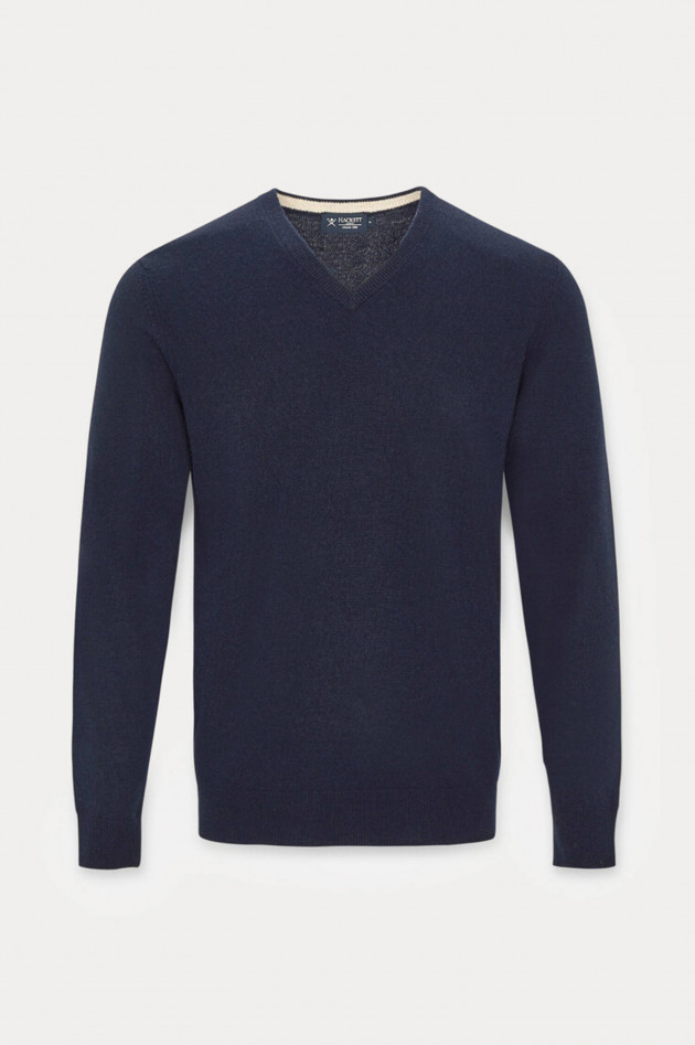 Hackett London Pullover mit V-Neck in Navy