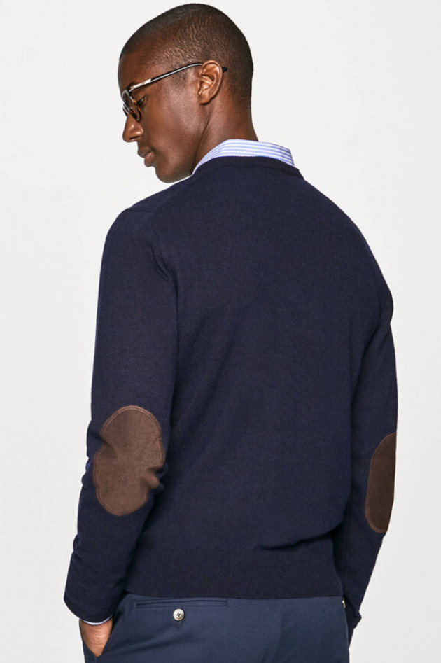 Hackett London Pullover mit V-Neck in Navy