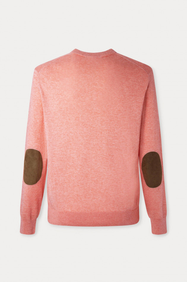 Hackett London Strickpullover mit Kaschmir-Anteil in Korallrot