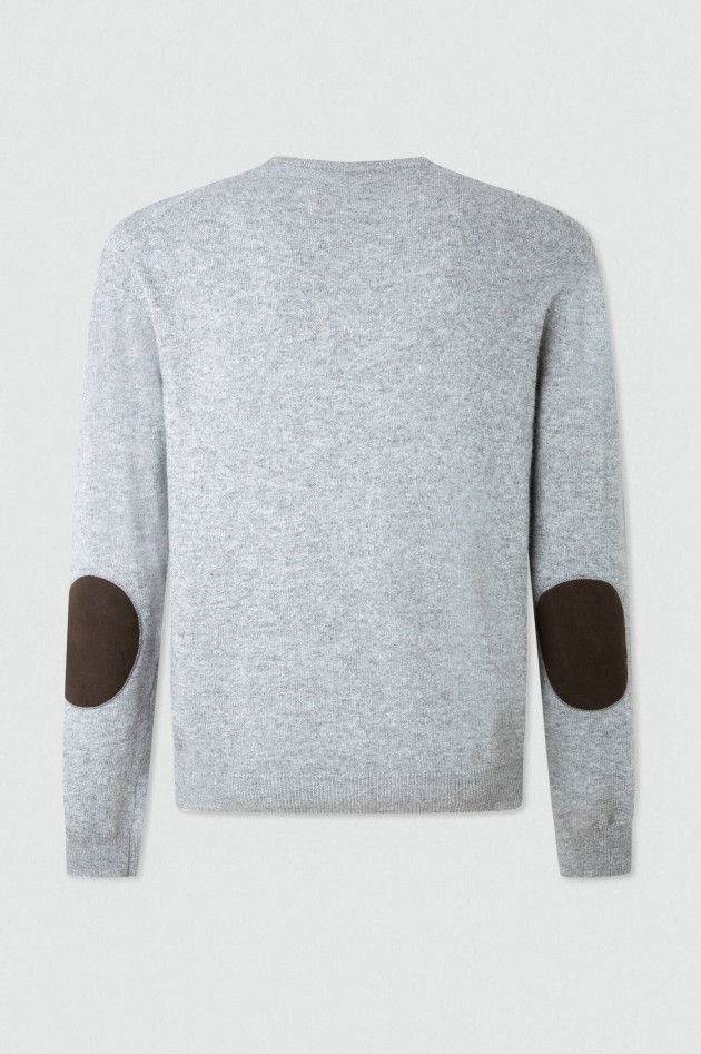 Hackett London Wollmix V-Neck Pullover in Grau