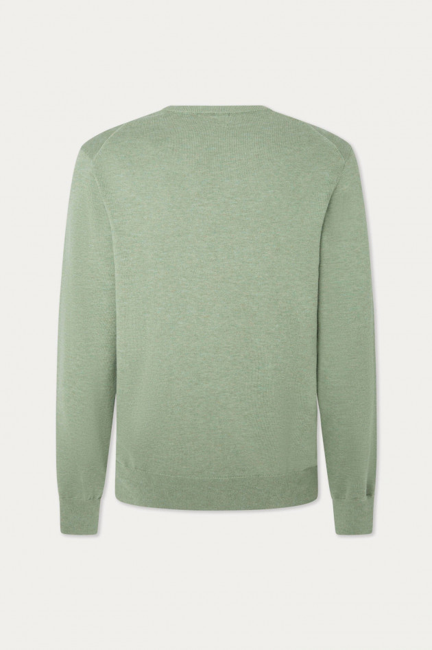 Hackett London Pullover aus Baumwolle und Kaschmir in Salbei