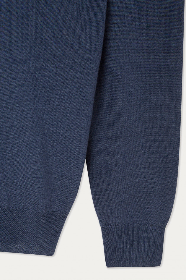 Hackett London Pullover aus Merinowolle und Seide in Navy