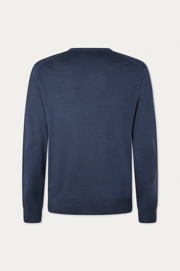 Hackett London Pullover aus Merinowolle und Seide in Navy