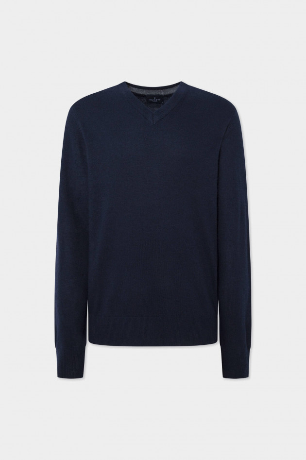 Hackett London Pullover aus Wolle-Cashmere-Mix in Navy