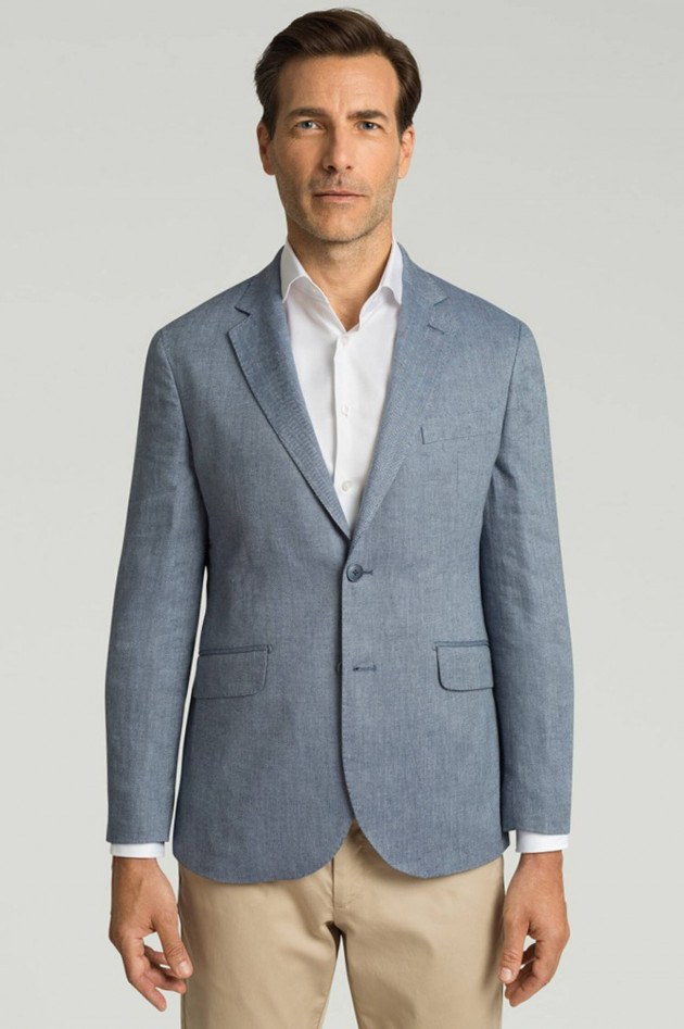 Hackett London Sakko aus Leinen-Mix in Blau