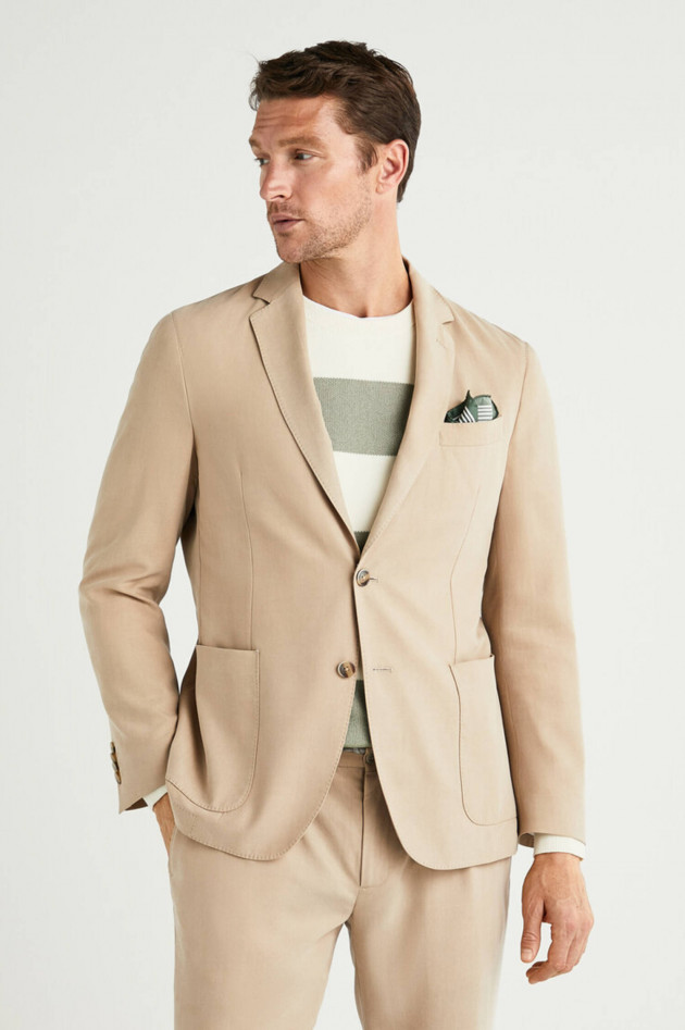 Hackett London Twill Blazer in Beige