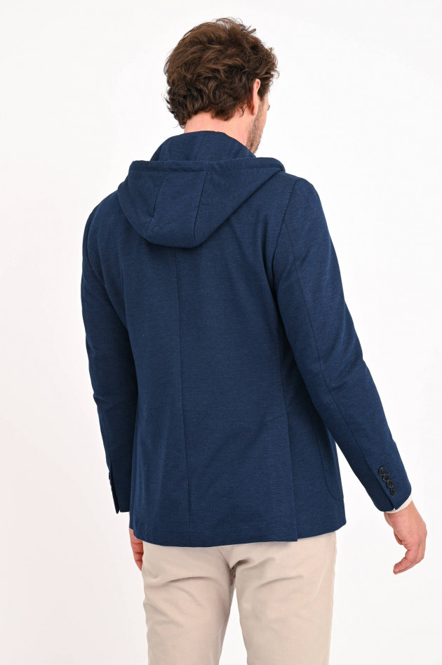 Hackett London Sakko mit abnehmbarem Hoodie in Denim