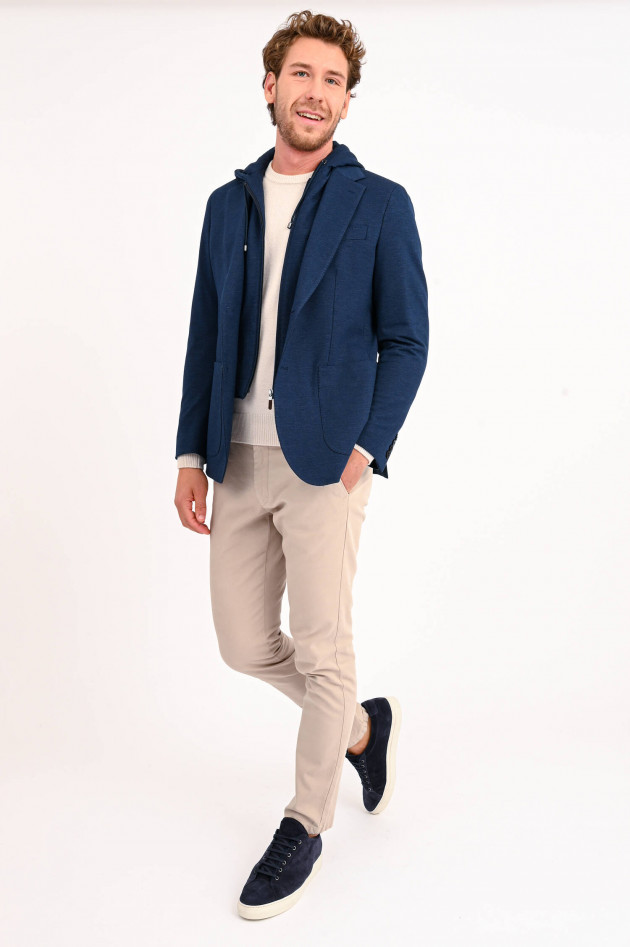 Hackett London Sakko mit abnehmbarem Hoodie in Denim