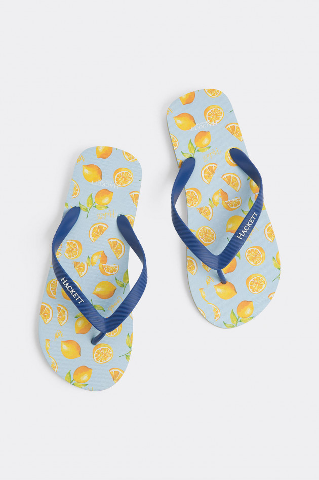 Hackett London Flip Flop in Hellblau/Gelb