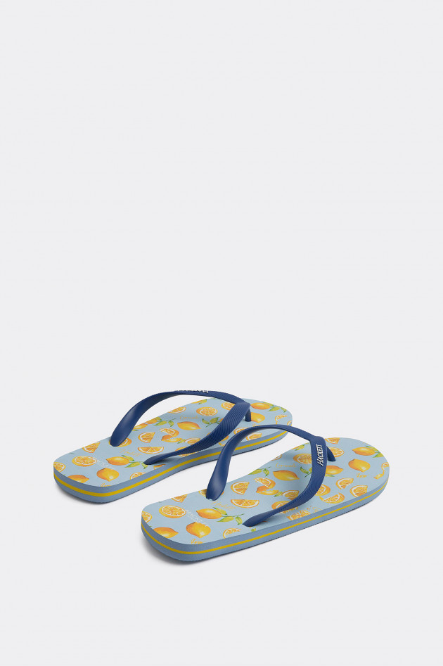 Hackett London Flip Flop in Hellblau/Gelb