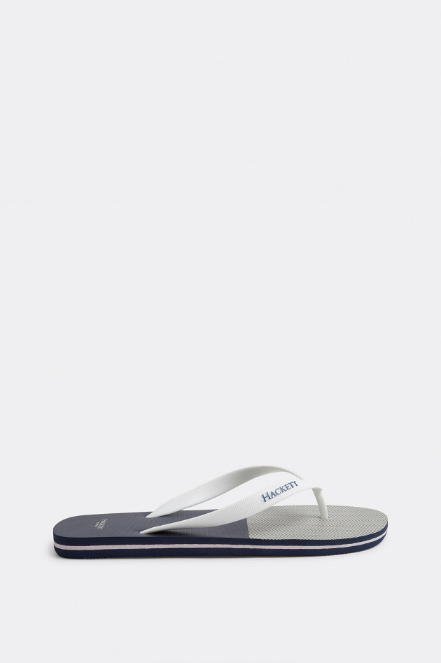 Hackett London Flip Flop in Navy/Weiß