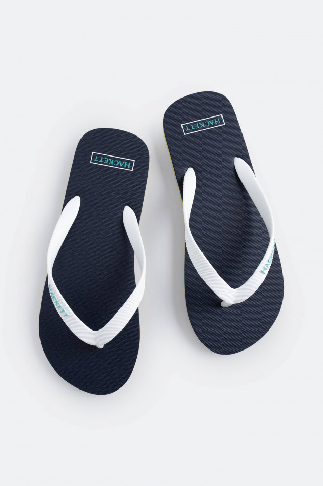 Hackett London Flip-Flops in Navy/Weiß