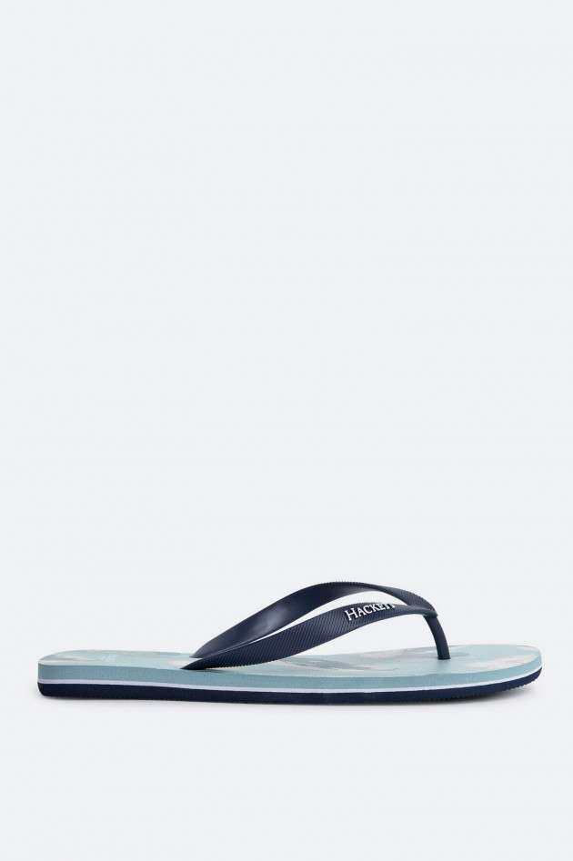 Hackett London Flip-Flops mit Print in Blau