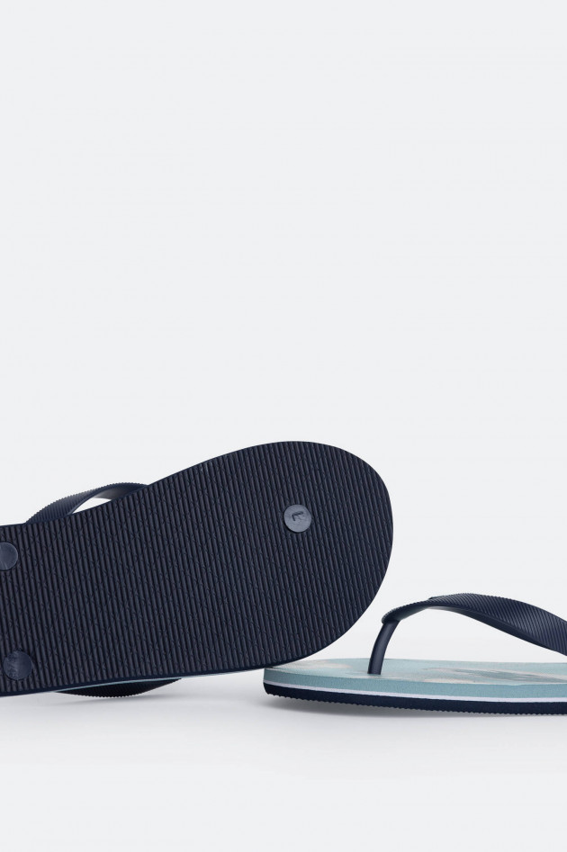 Hackett London Flip-Flops mit Print in Blau