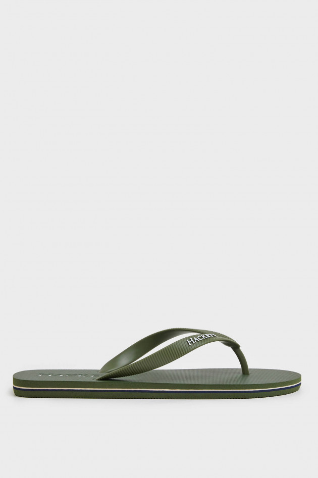 Hackett London Flip-Flops in Olivgrün