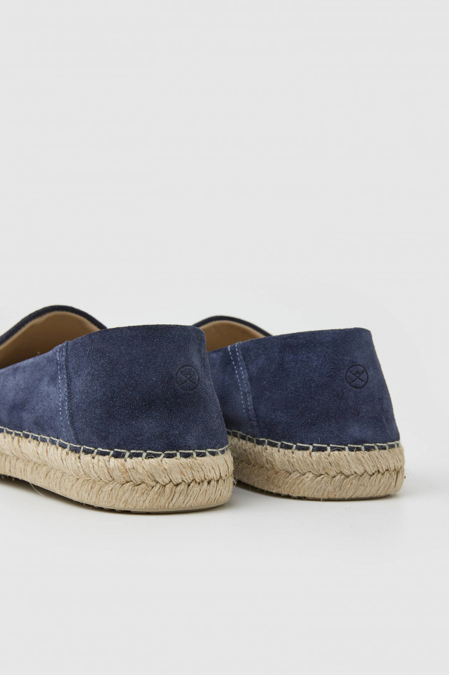 Hackett London Espadrilles aus Veloursleder in Navy