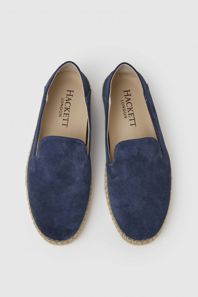 Hackett London Espadrilles aus Veloursleder in Navy