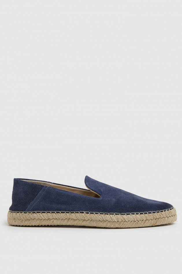 Hackett London Espadrilles aus Veloursleder in Navy