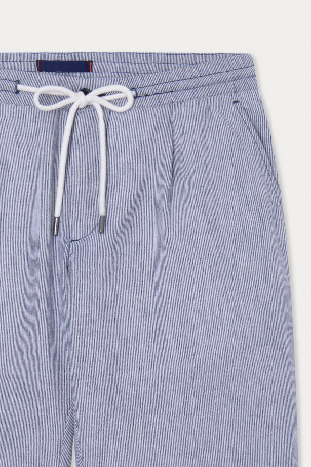 Hackett London Bermuda Shorts in Blau/Weiß gestreift