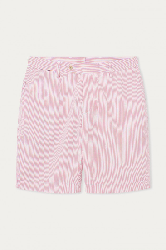 Hackett London Shorts aus Baumwolle mit Streifen in Rot/Weiß