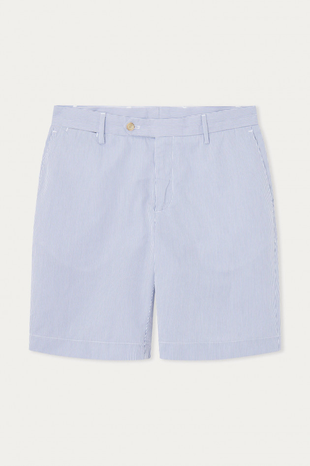 Hackett London Shorts aus Baumwolle mit Streifen in Blau/Weiß