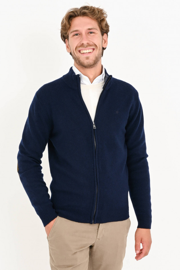 Hackett London Strickjacke aus Wolle in Navy