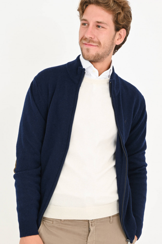 Hackett London Strickjacke aus Wolle in Navy