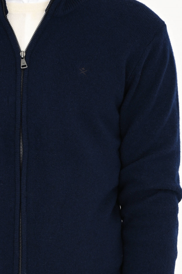 Hackett London Strickjacke aus Wolle in Navy