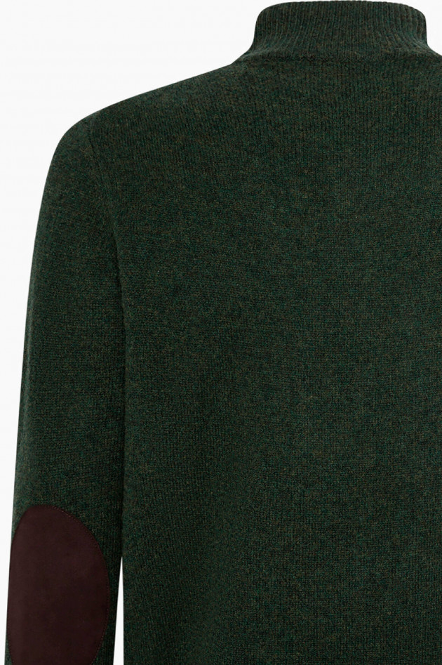 Hackett London Strickpullover aus Lammwolle in Dunkelgrün