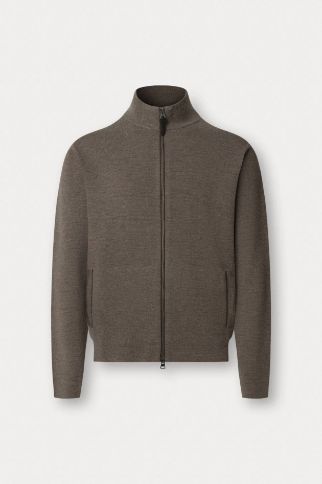Hackett London Strickweste aus Merinowolle in Walnut