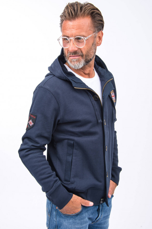 Hackett London Sweatjacke in Navy