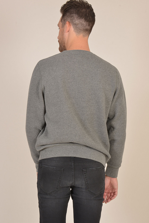 Hackett London Sweater mit Schriftzug in Grau