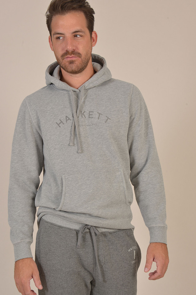 Hackett London Sweater mit Kapuze in Grau
