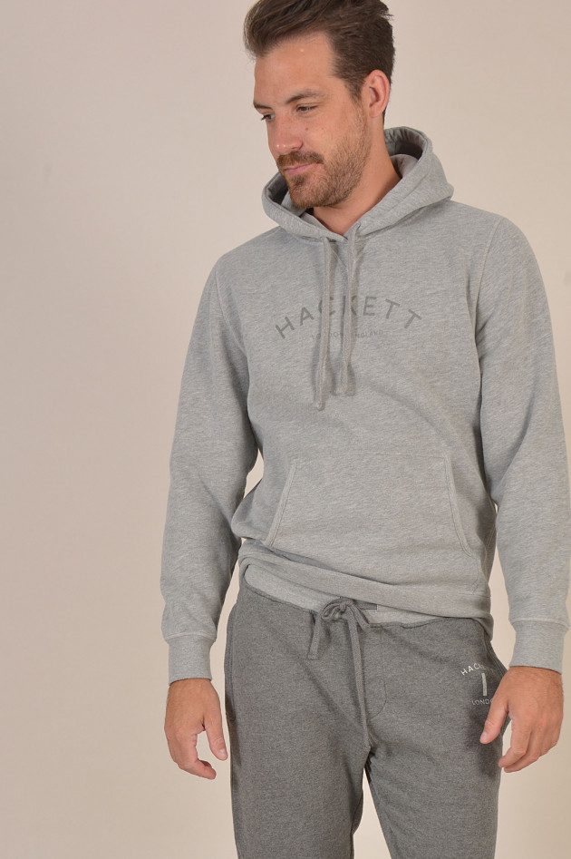 Hackett London Sweater mit Kapuze in Grau