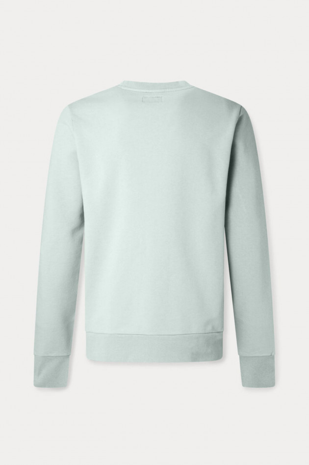 Hackett London Sweater mit Brand-Wording in Graugrün