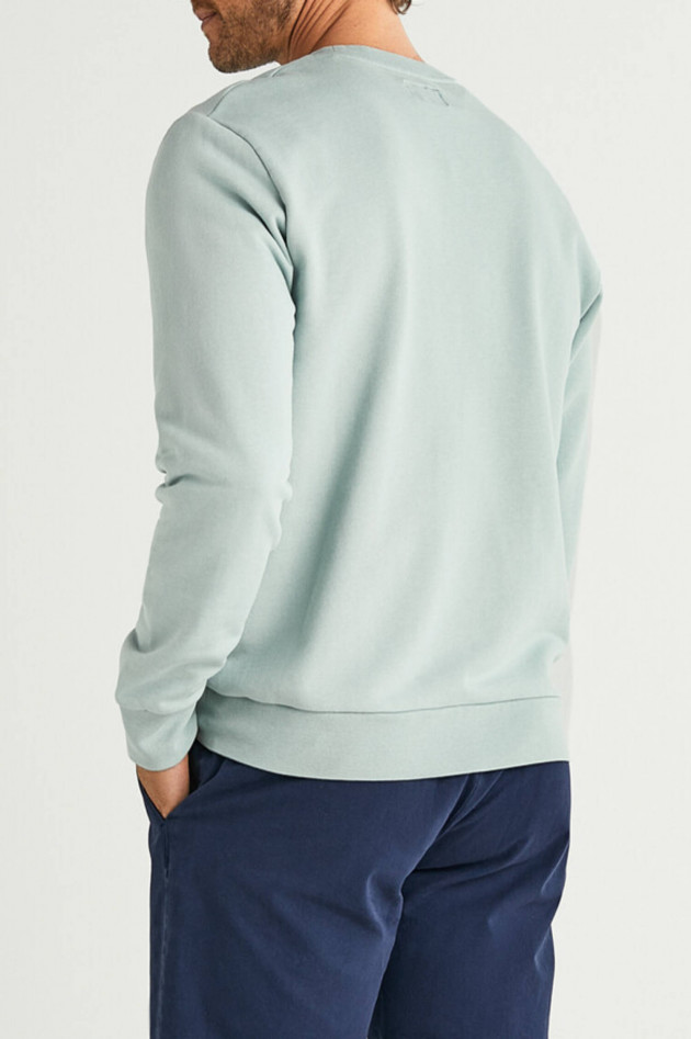 Hackett London Sweater mit Brand-Wording in Graugrün