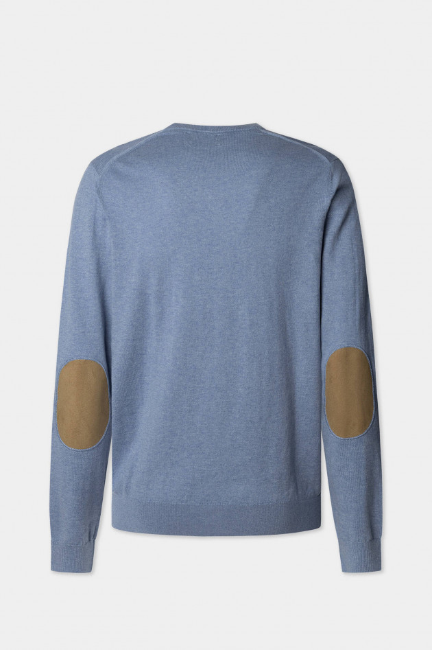 Hackett London Pullover mit V-Ausschnitt in Spa Blue
