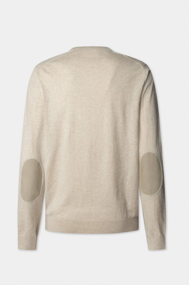 Hackett London Pullover mit V-Ausschnitt in Off White