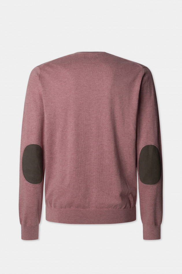 Hackett London Pullover mit Rundhalsausschnitt in Berry