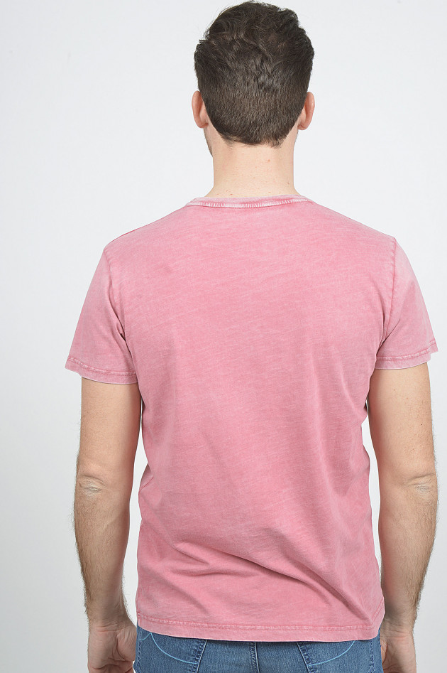 Hackett London T-Shirt mit Schriftzug in Rot
