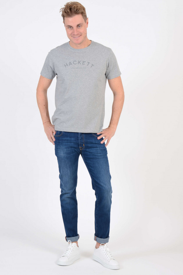 Hackett London T-Shirt mit Schriftzug in Grau