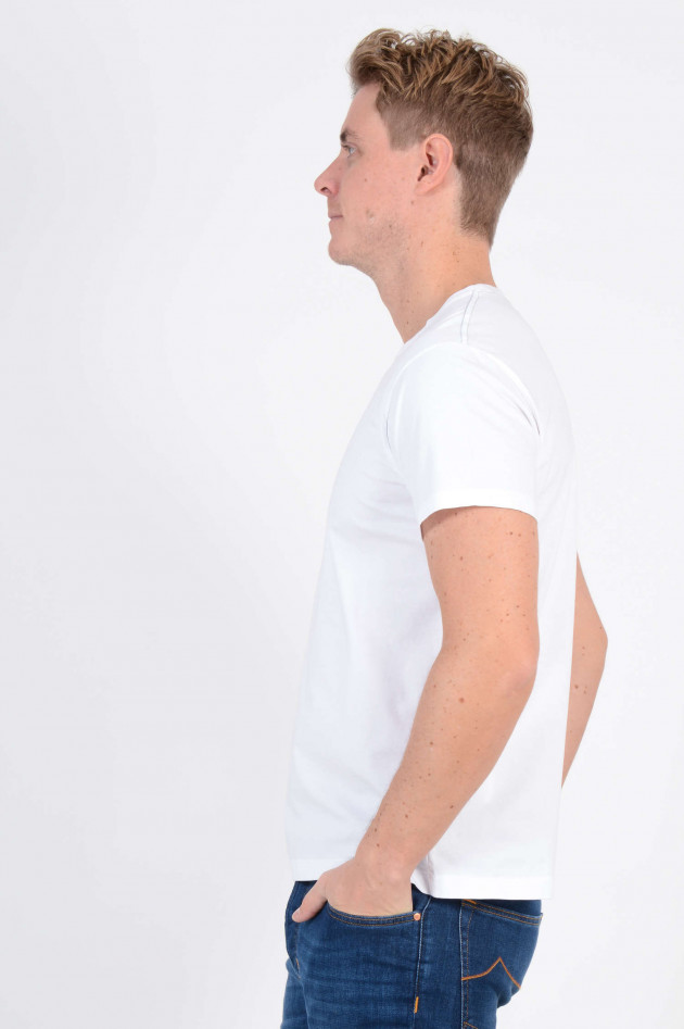 Hackett London T-Shirt mit Schriftzug in Weiß